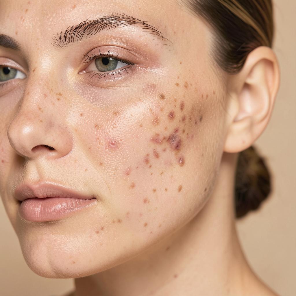 Before photo: Acne scarring appearance