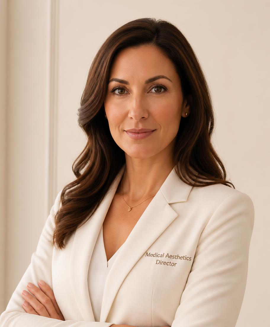 Portrait of Dr. Emily Carter, Medical Director at Lumière MedSpa